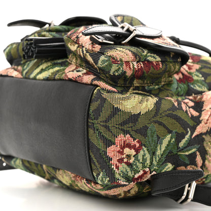 Saint Laurent Canvas Floral Print Festival Backpack Black 9 of 10