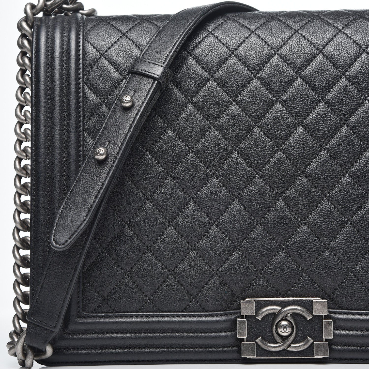 Chanel Caviar Quilted Large Boy Flap Black 7 of 9