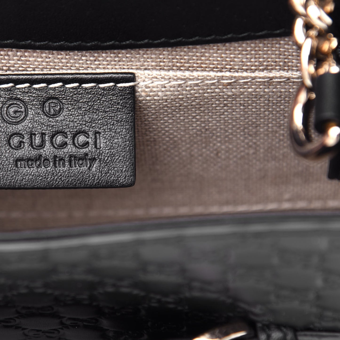 Microguccissima Mini Emily Shoulder Bag Black