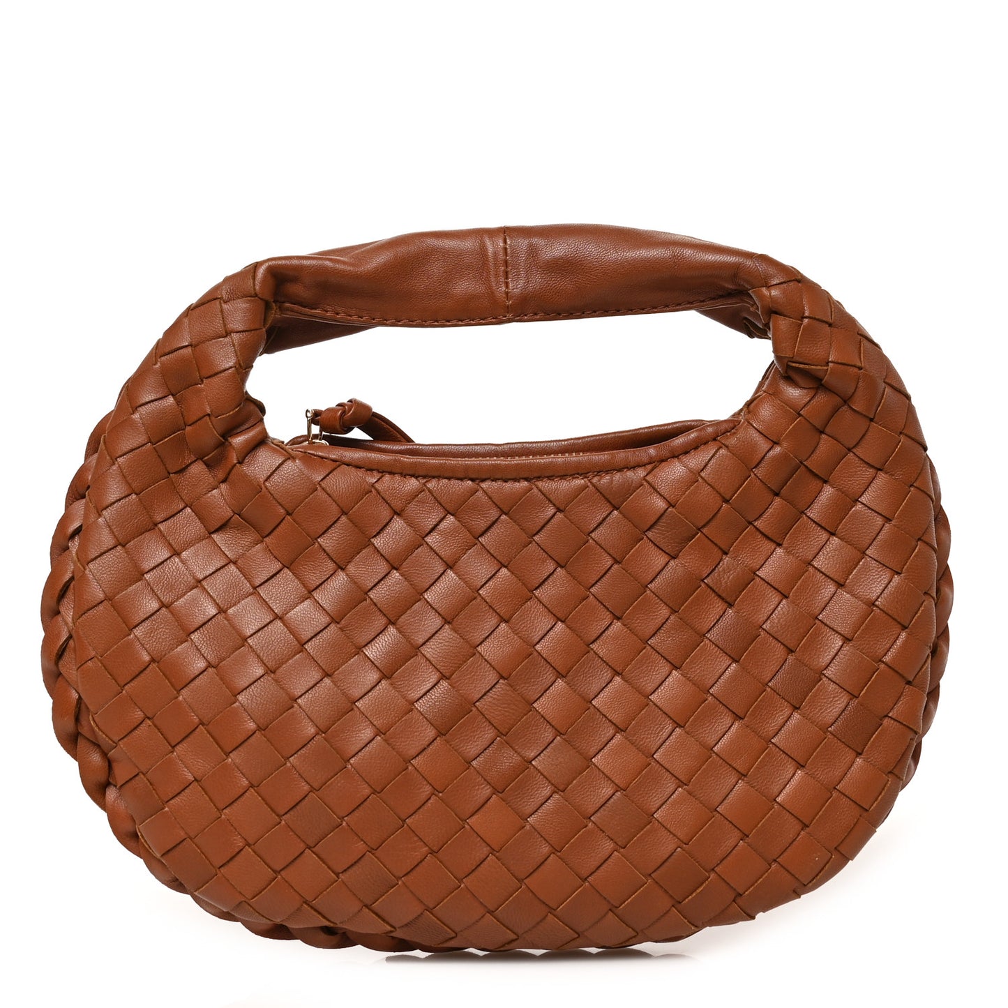 Nappa Intrecciato Mini Hobo Tea
