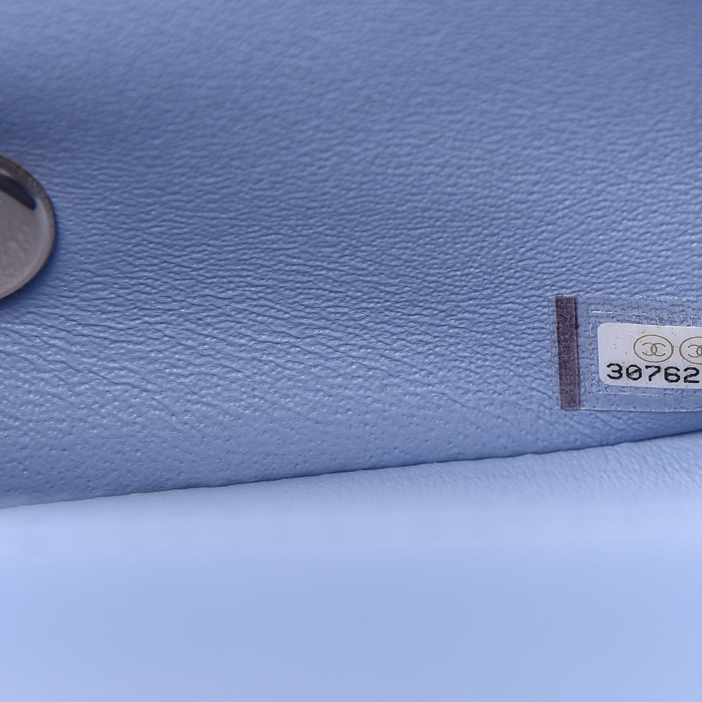 Lambskin Quilted Mini Rectangular Flap Light Blue