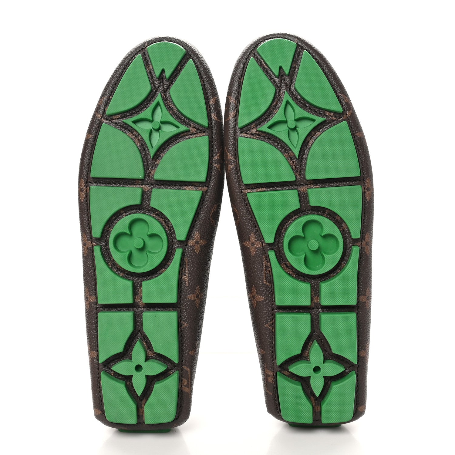 Louis Vuitton Monogram LV Driver Moccasin Loafers 8 Macassar