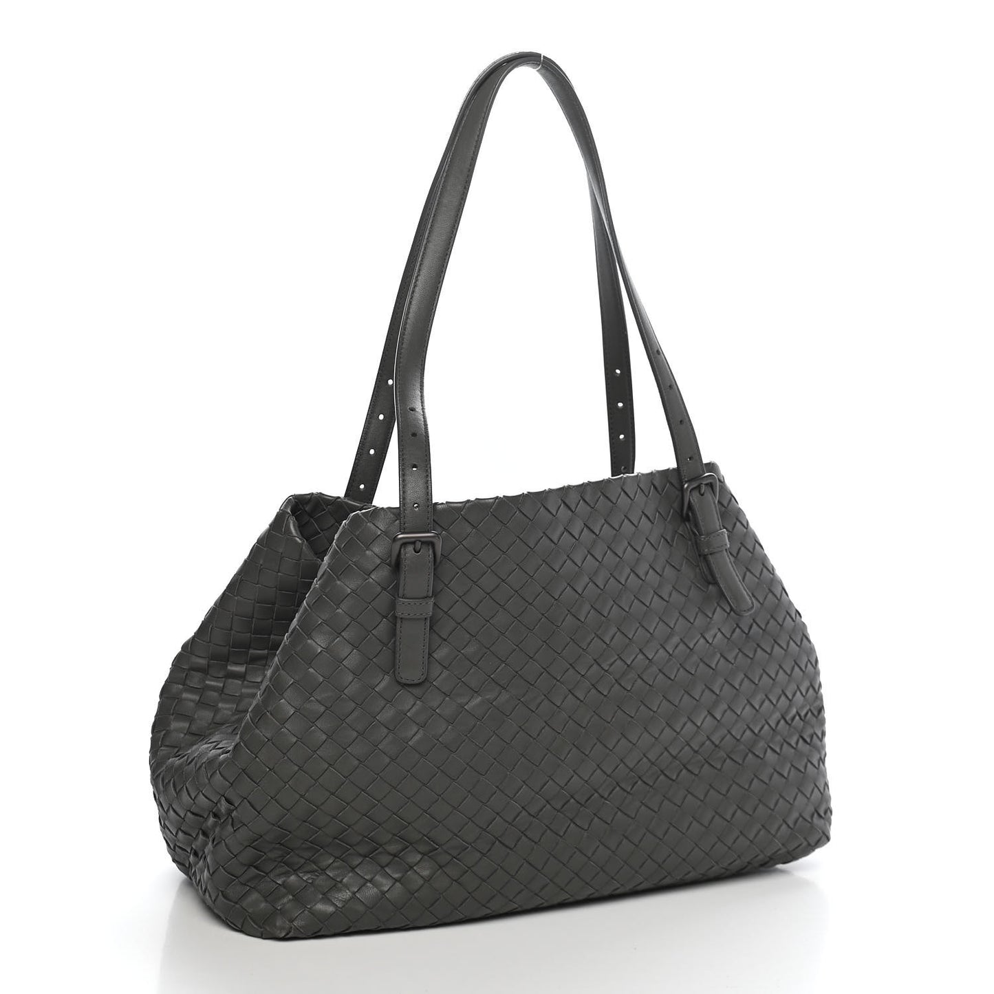 Nappa Intrecciato Medium Seamless Tote Light Grey