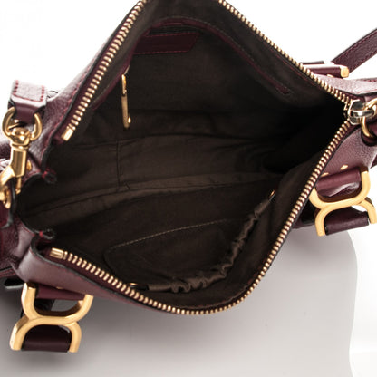 Chloe Calfskin Medium Marcie Satchel Wine Purple 5 of 9