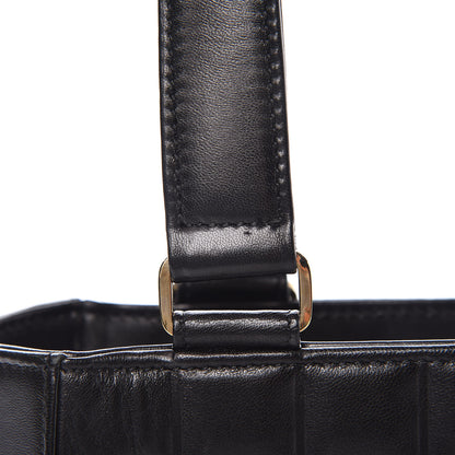 Chanel Lambskin Quilted Chocolate Bar Tote Black 8 of 17