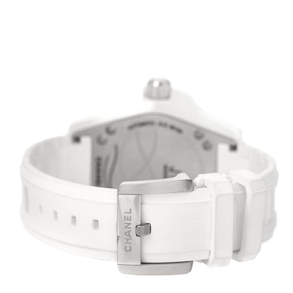 Chanel Stainless Steel Ceramic Rubber 40mm J12 Marine Automatic Watch White 2 of 4