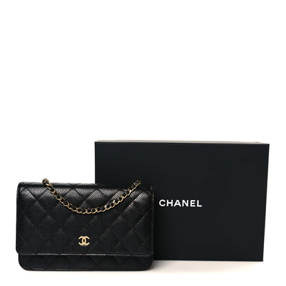 Chanel Caviar Quilted Wallet On Chain WOC Black 12 of 12
