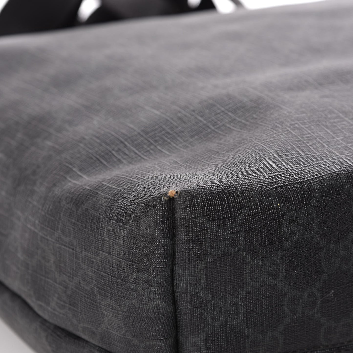 GG Supreme Monogram Web Handle Vertical Tote Black Grey