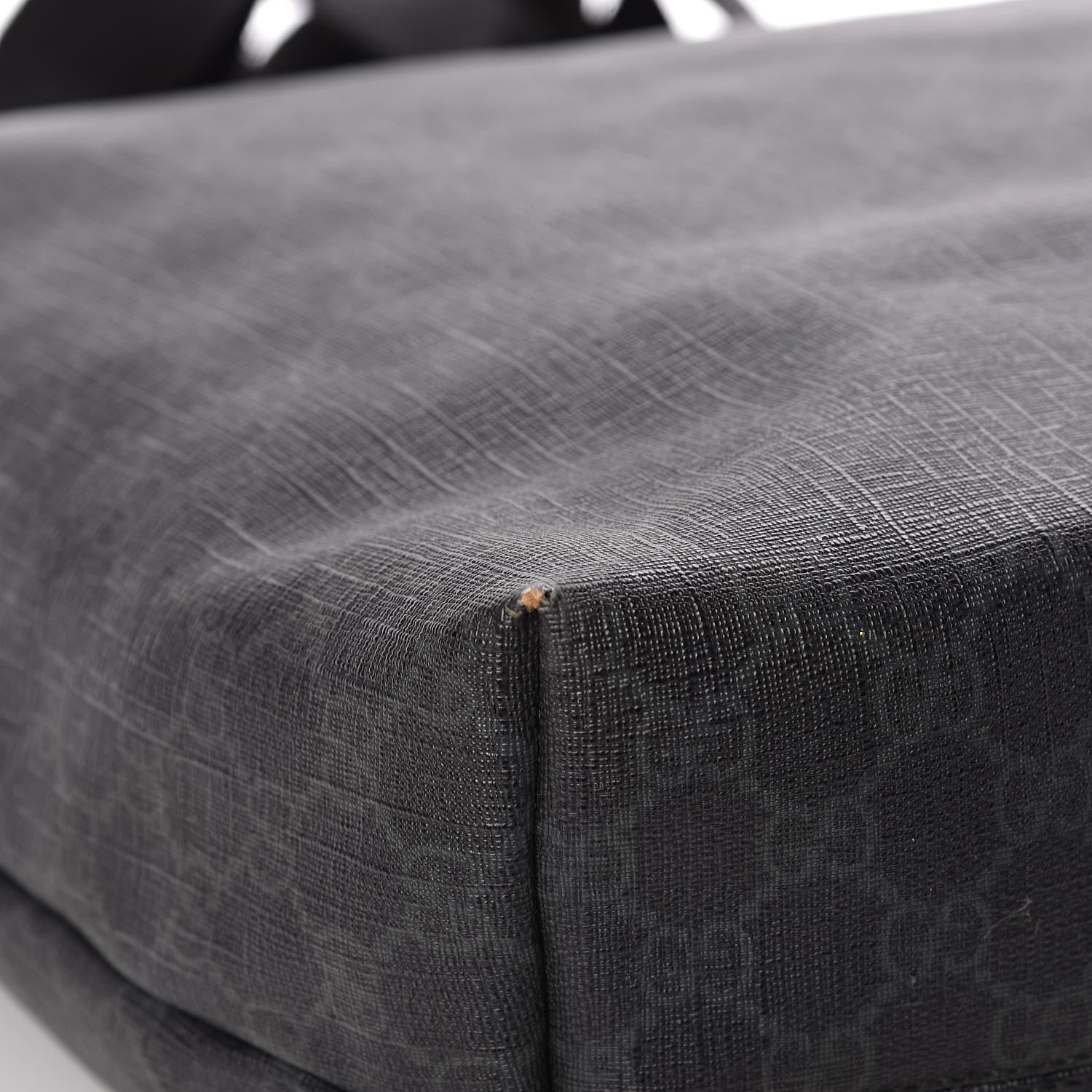 Gucci GG Supreme Monogram Web Handle Vertical Tote Black Grey 8 of 12