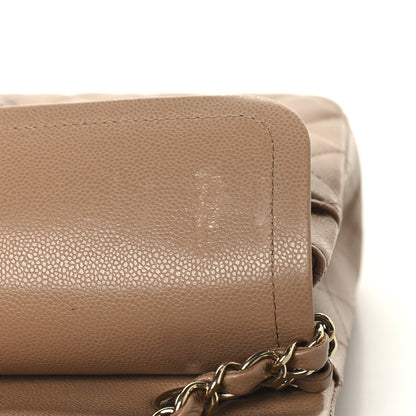 Chanel Caviar Quilted Medium Double Flap Dark Beige 11 of 11