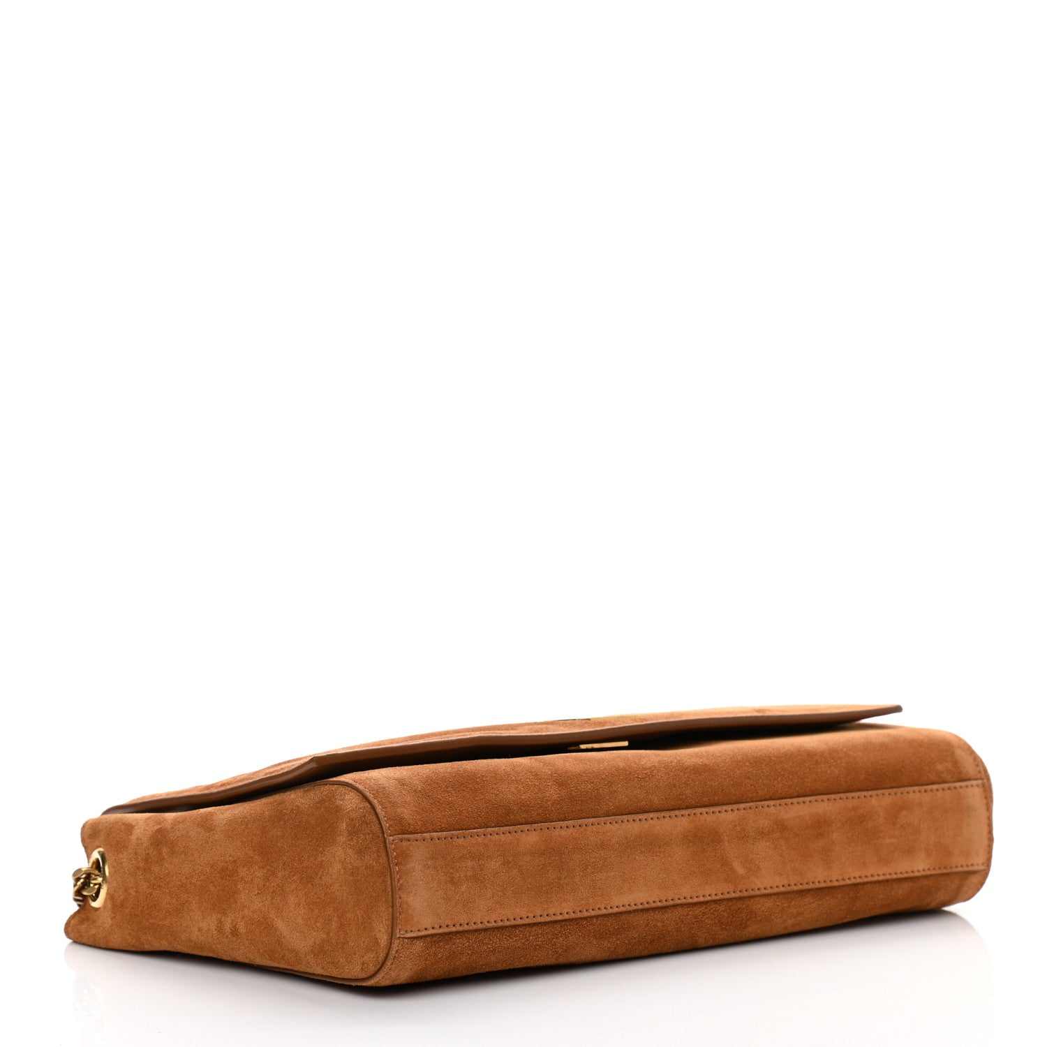 Saint Laurent Smooth Calfskin Suede Medium Reversible Monogram Kate Satchel Light Ochre 4 of 21