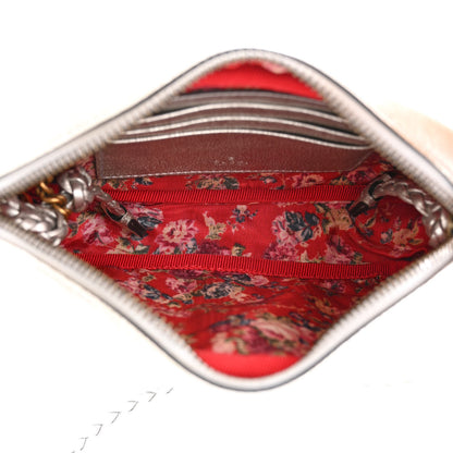 Gucci Laminated Nappa Web Trapuntata Mini GG Shoulder Bag Argento 4 of 9