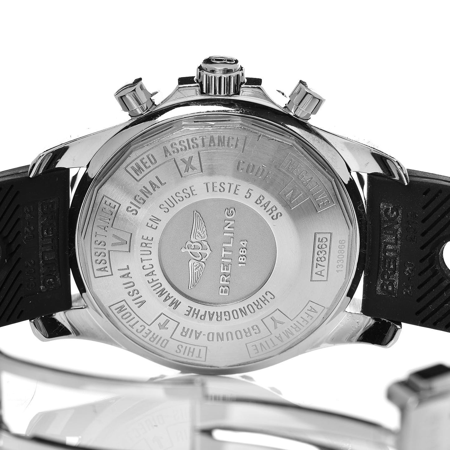Stainless Steel 48mm Chronospace Chronograph Quartz Watch Black A78365
