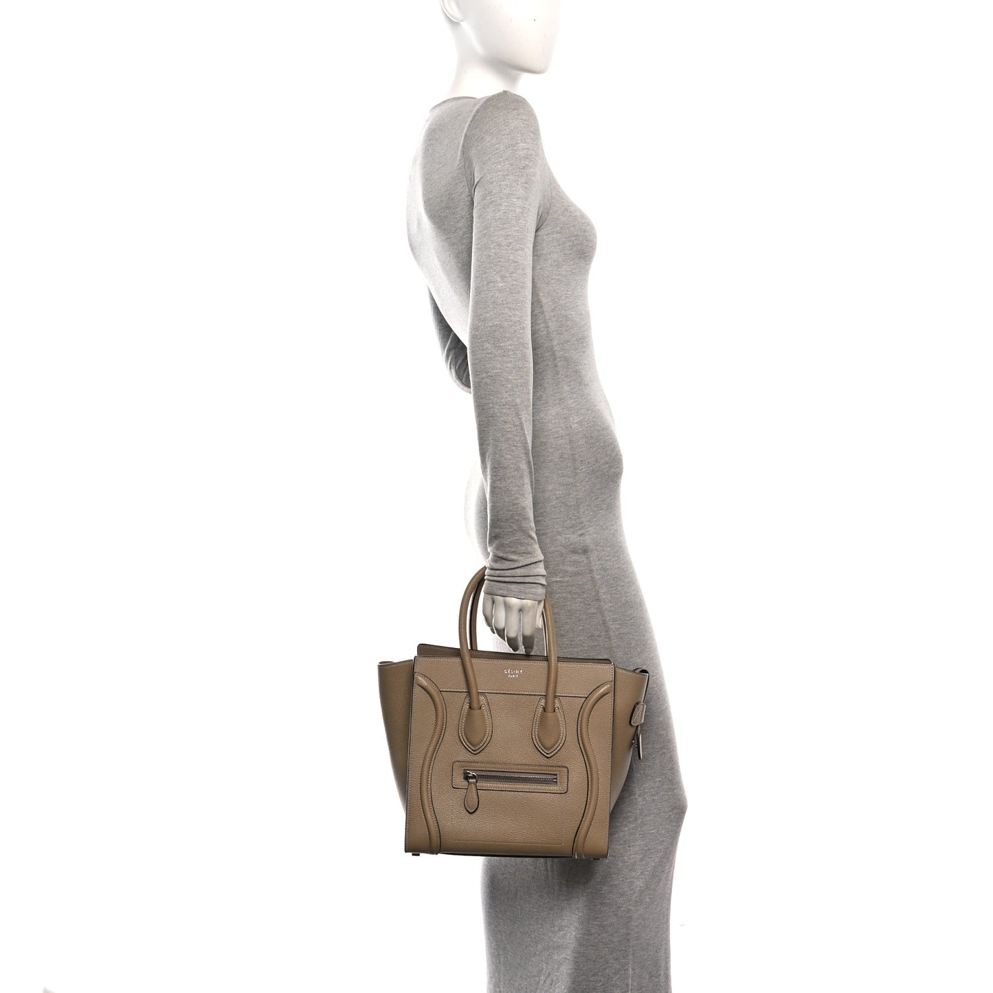 Drummed Calfskin Micro Luggage Dune