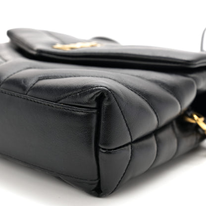 Saint Laurent Calfskin Y Quilted Monogram Toy Loulou Crossbody Bag Black 11 of 12
