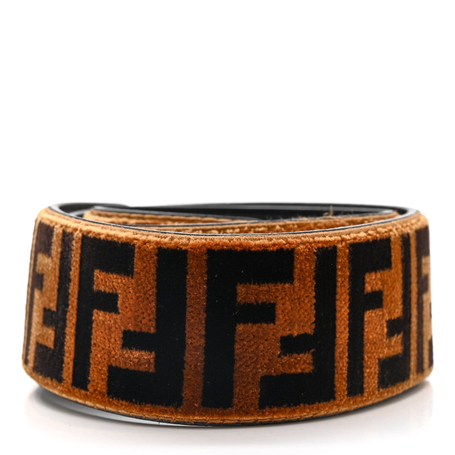 Fendi Velvet Tapestry FF Strap You Tobacco 2 of 4