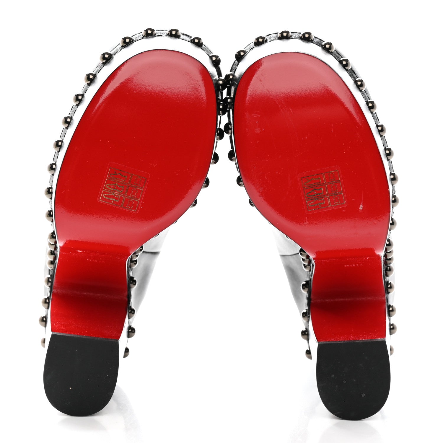 Christian Louboutin Calfskin Studded Joan 130 Booties 36.5 Black 5 of 8