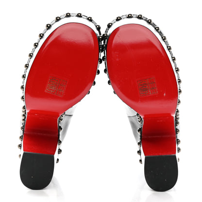 Christian Louboutin Calfskin Studded Joan 130 Booties 36.5 Black 5 of 8