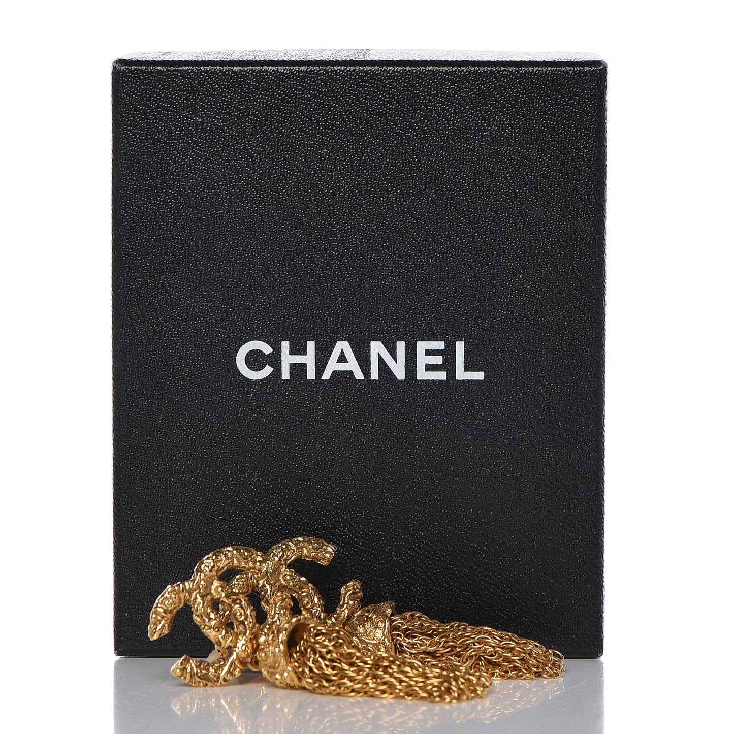 CC Chain Tassel Clip On Earrings Gold