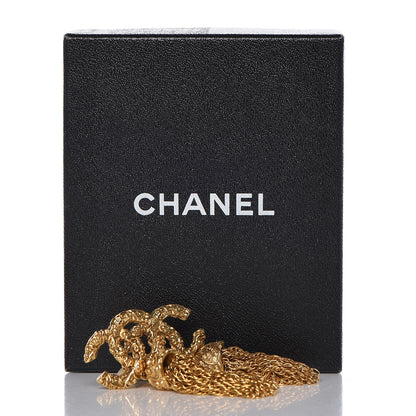 Chanel CC Chain Tassel Clip On Earrings Gold 4 of 4
