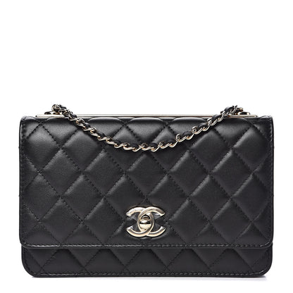 Chanel Lambskin Quilted Trendy CC Wallet On Chain WOC Black 1 of 13
