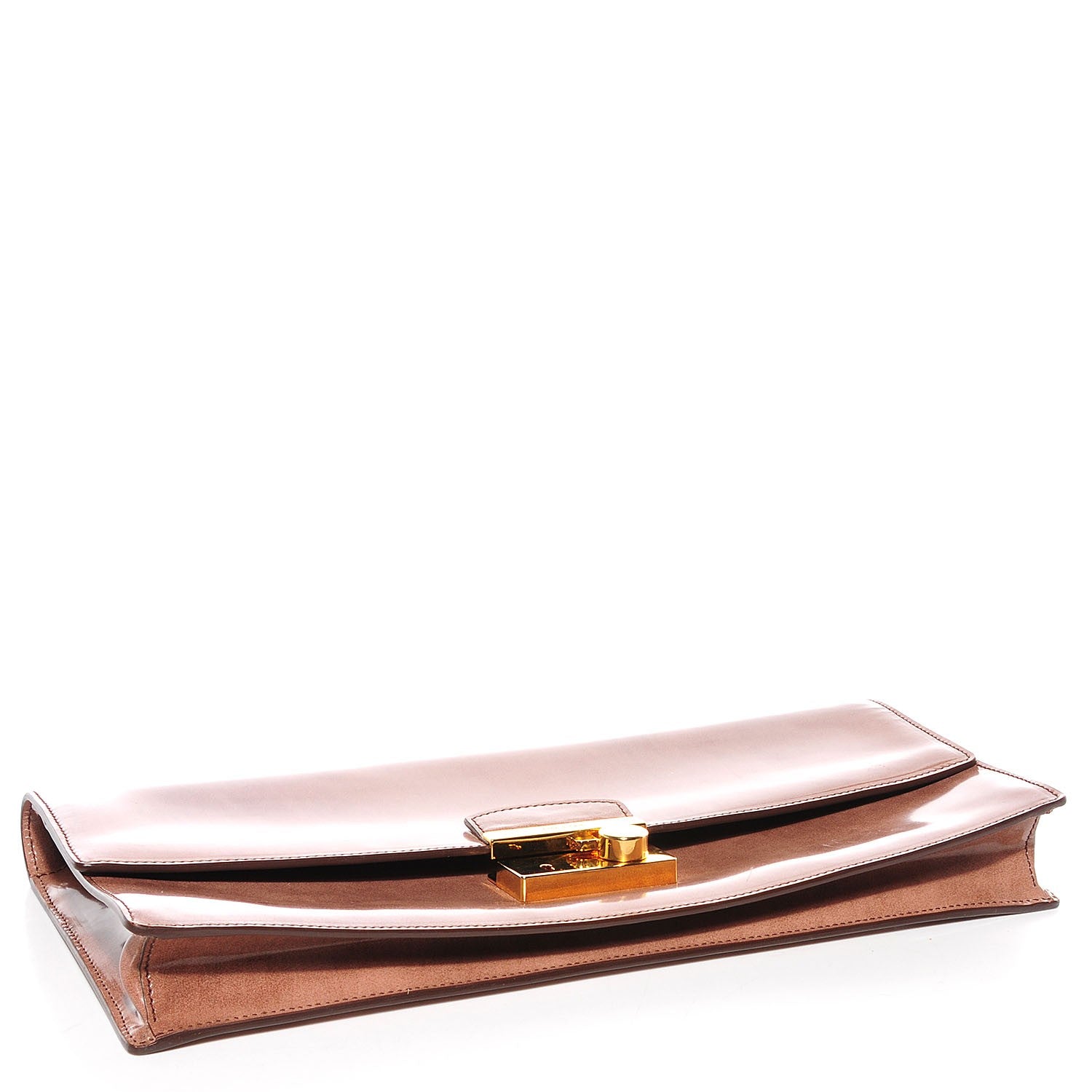 Prada Spazzolato Pushlock Clutch 4 of 9