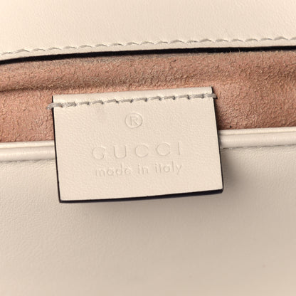 Gucci Calfskin Matelasse Mini GG Marmont Top Handle Shoulder Bag White 7 of 7