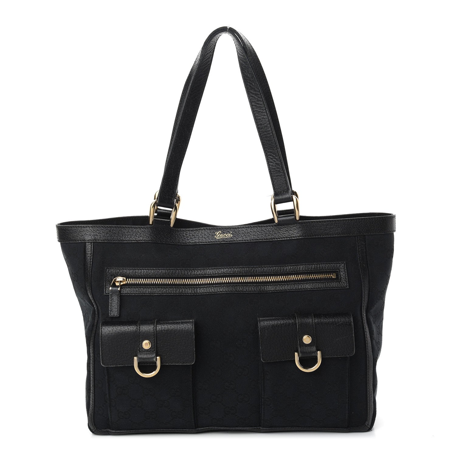 Gucci Monogram Abbey D Ring Tote Black 1 of 11