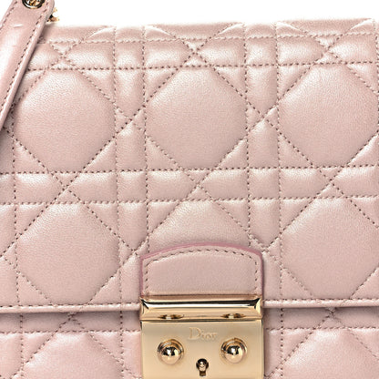 Christian Dior Pearly Lambskin Cannage Miss Dior Promenade Pouch Lotus 6 of 9