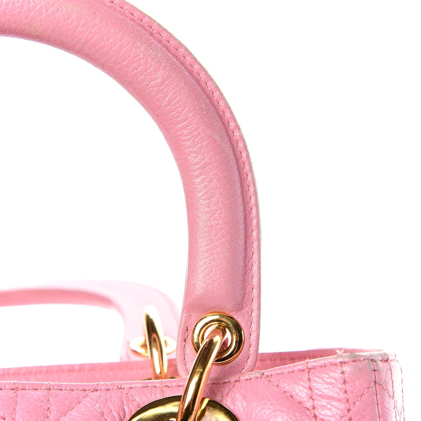 Grained Calfskin Cannage Medium Lady Dior Pink