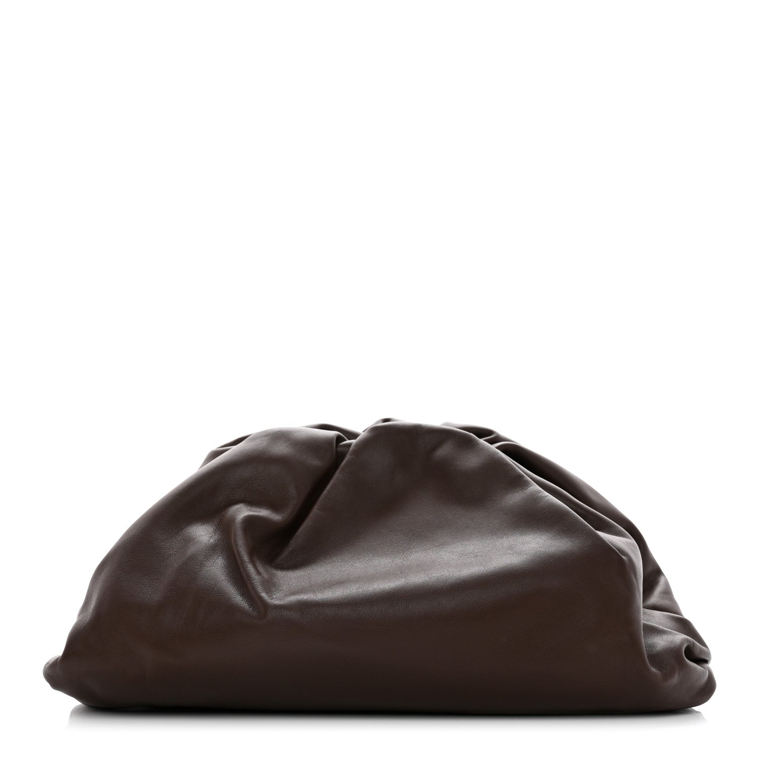 Bottega Veneta Smooth Butter Calf The Pouch Oversized Clutch Brownie 1 of 8