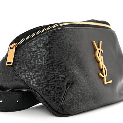 Saint Laurent Grain De Poudre Monogram Belt Bag Black 9 of 12