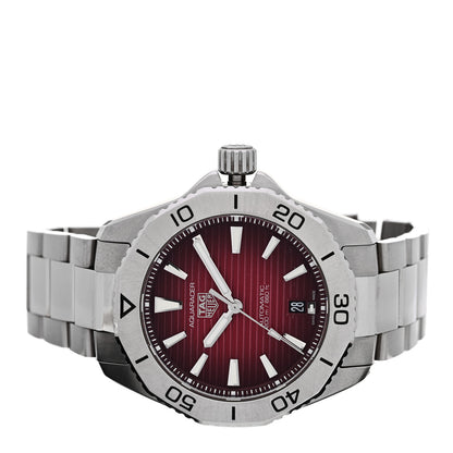 Tag Heuer Stainless Steel 40mm Aquaracer Professional 200 Solargraph Automatic Watch Red WBP2114 2 of 5