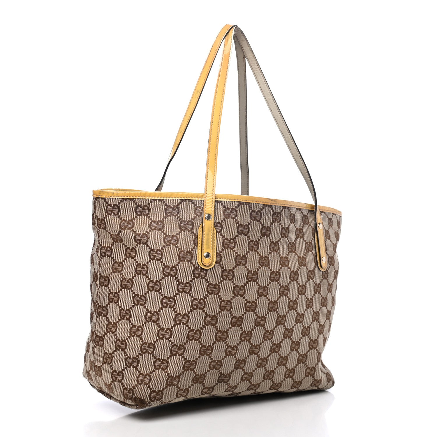 Gucci GG Supreme Monogram Oliver Pug Dog Tote Bag Yellow 2 of 5