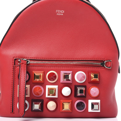 Fendi Vitello Dolce Studded Mini Backpack Fiamma Multicolor 10 of 15