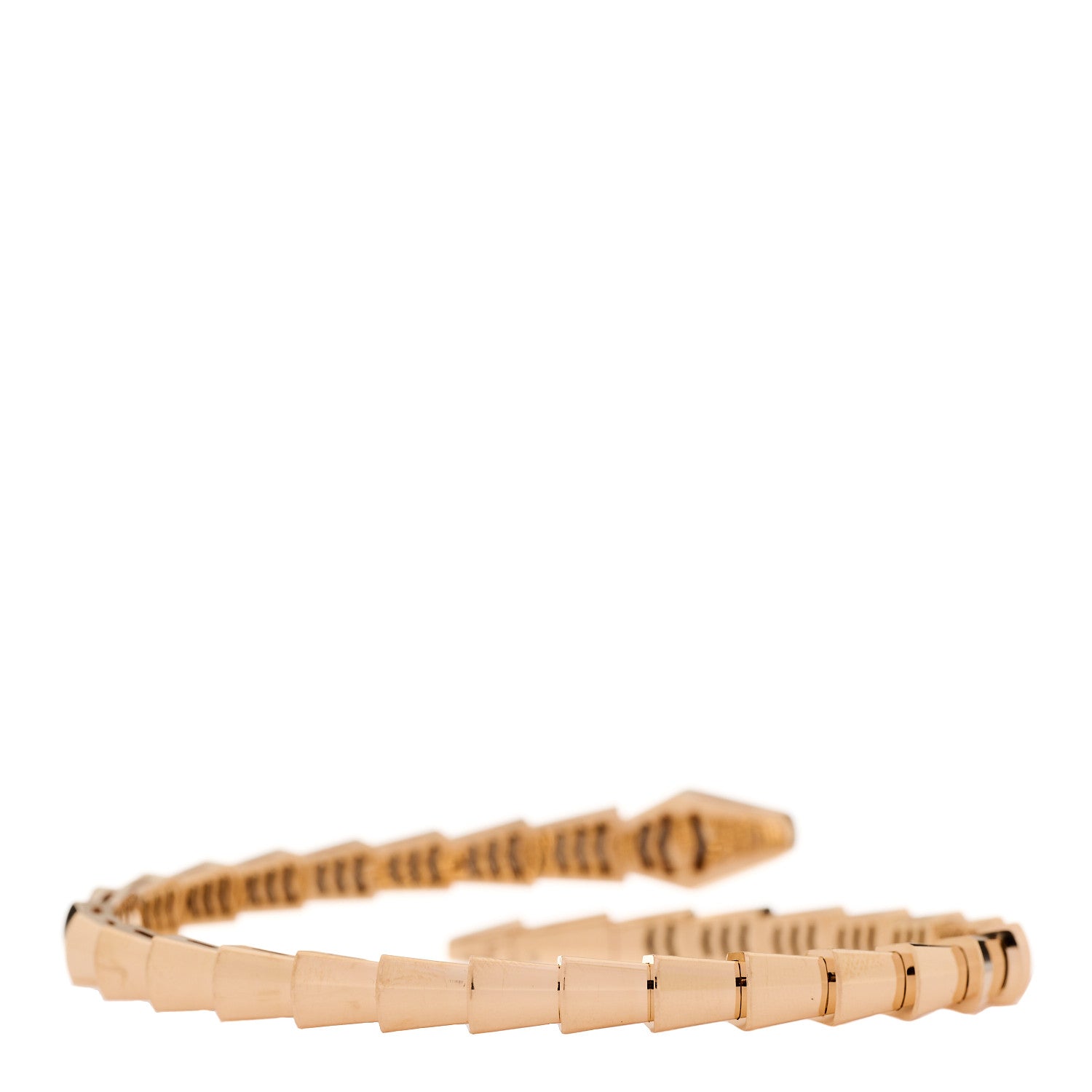 Bulgari 18K Rose Gold Diamond Serpenti Viper Bracelet S 3 of 5