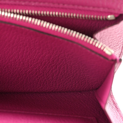 Hermes Chevre Mysore Enamel Mini Cinhetic Wallet  Rose Pourpre 5 of 11