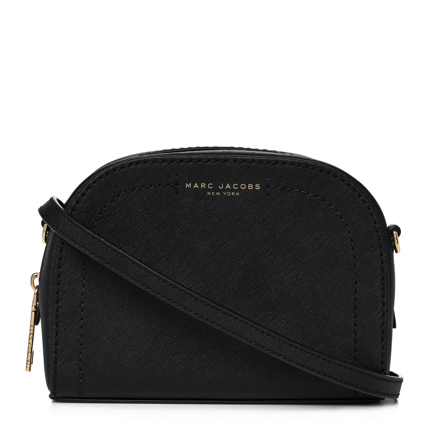Saffiano Playback Boxed Dome Crossbody Black