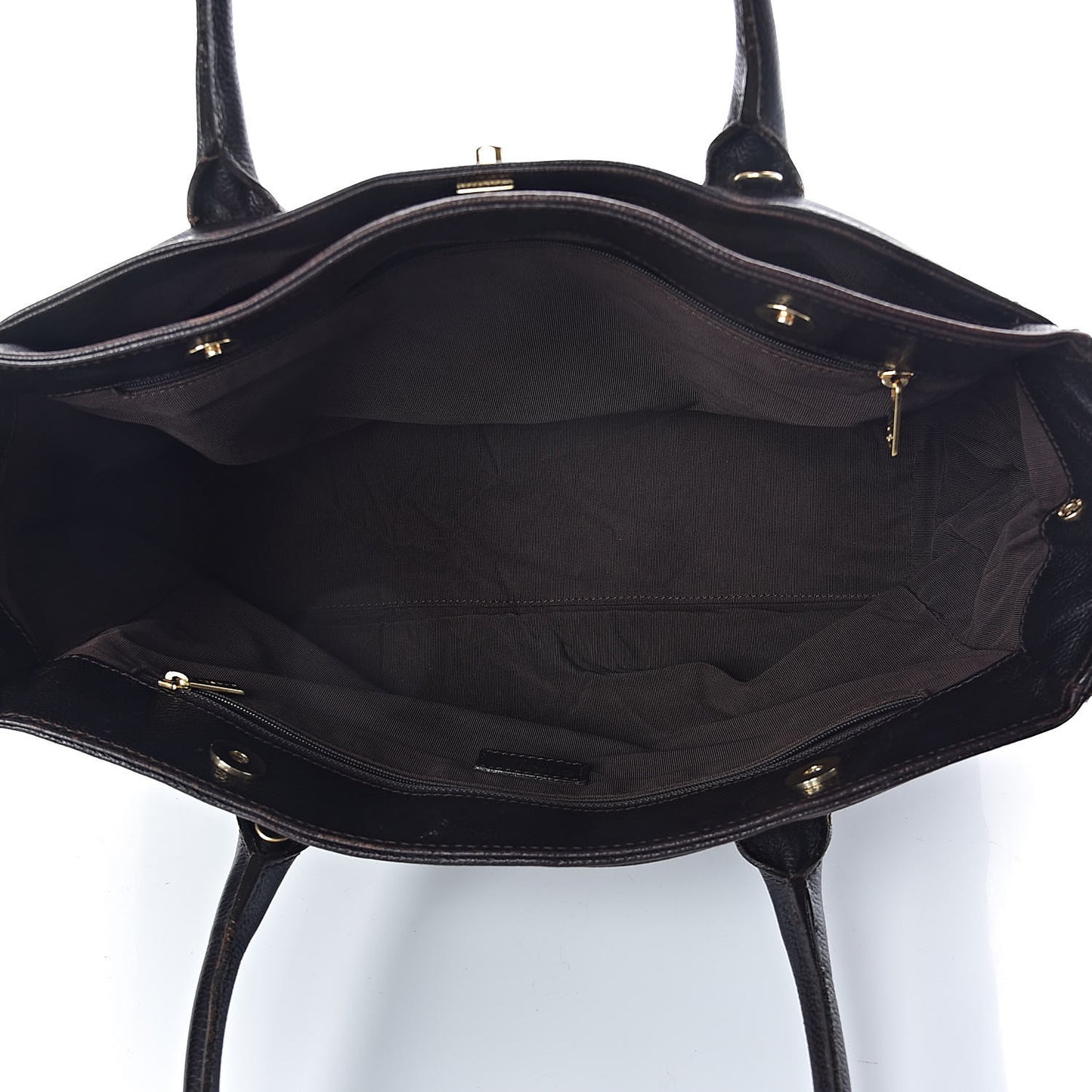 Calfskin Cerf Executive Shopper Tote Brown