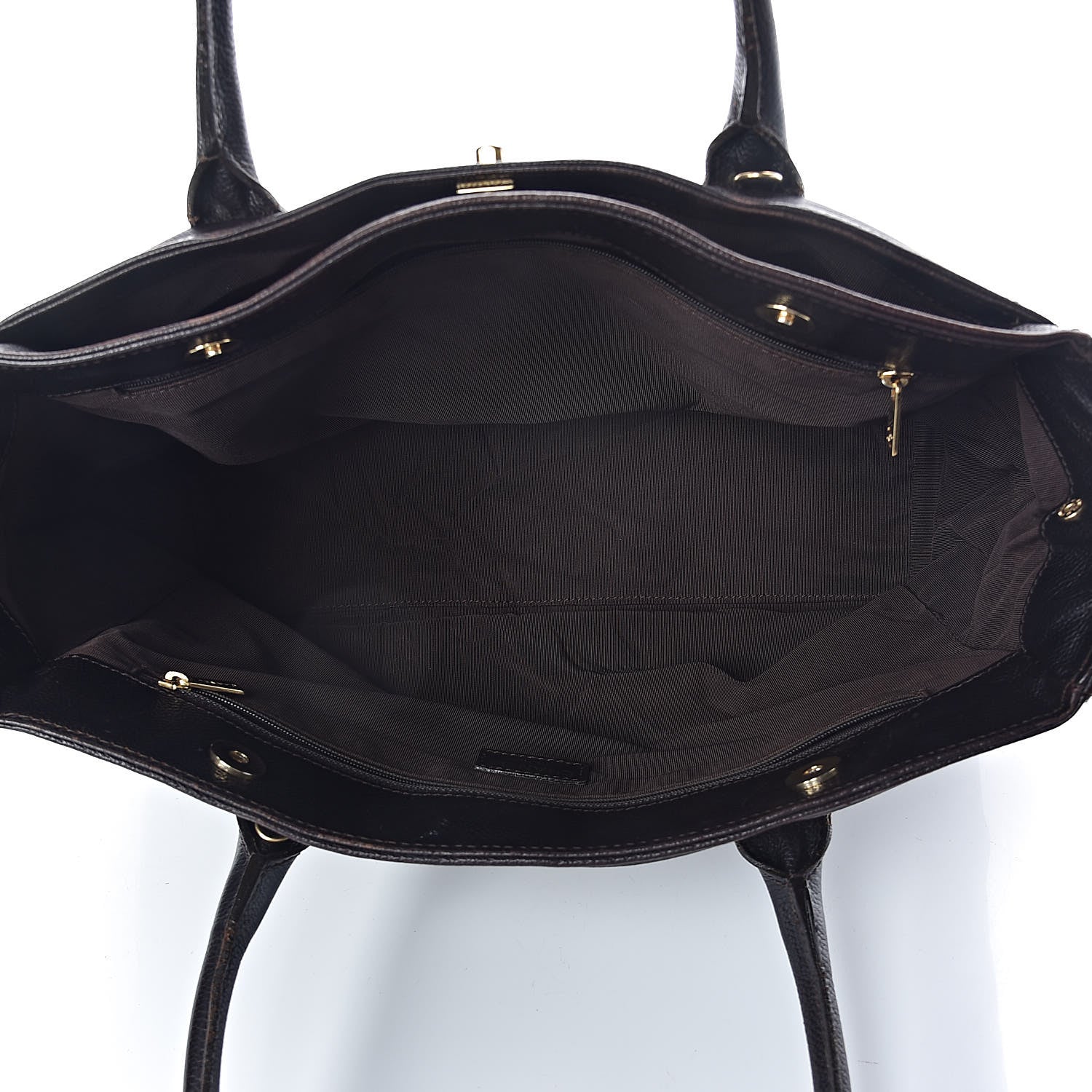 Chanel Calfskin Cerf Executive Shopper Tote Brown 5 of 10