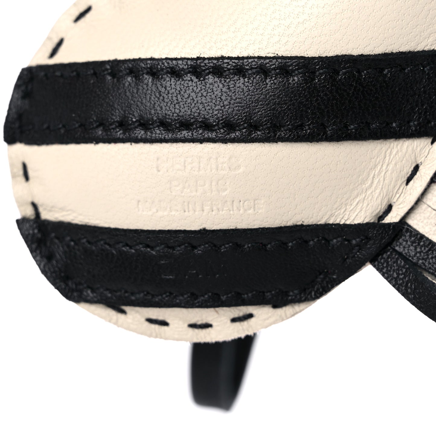 Milo Lambskin Geegee Savannah Bag Charm Craie Black Rose Mexico