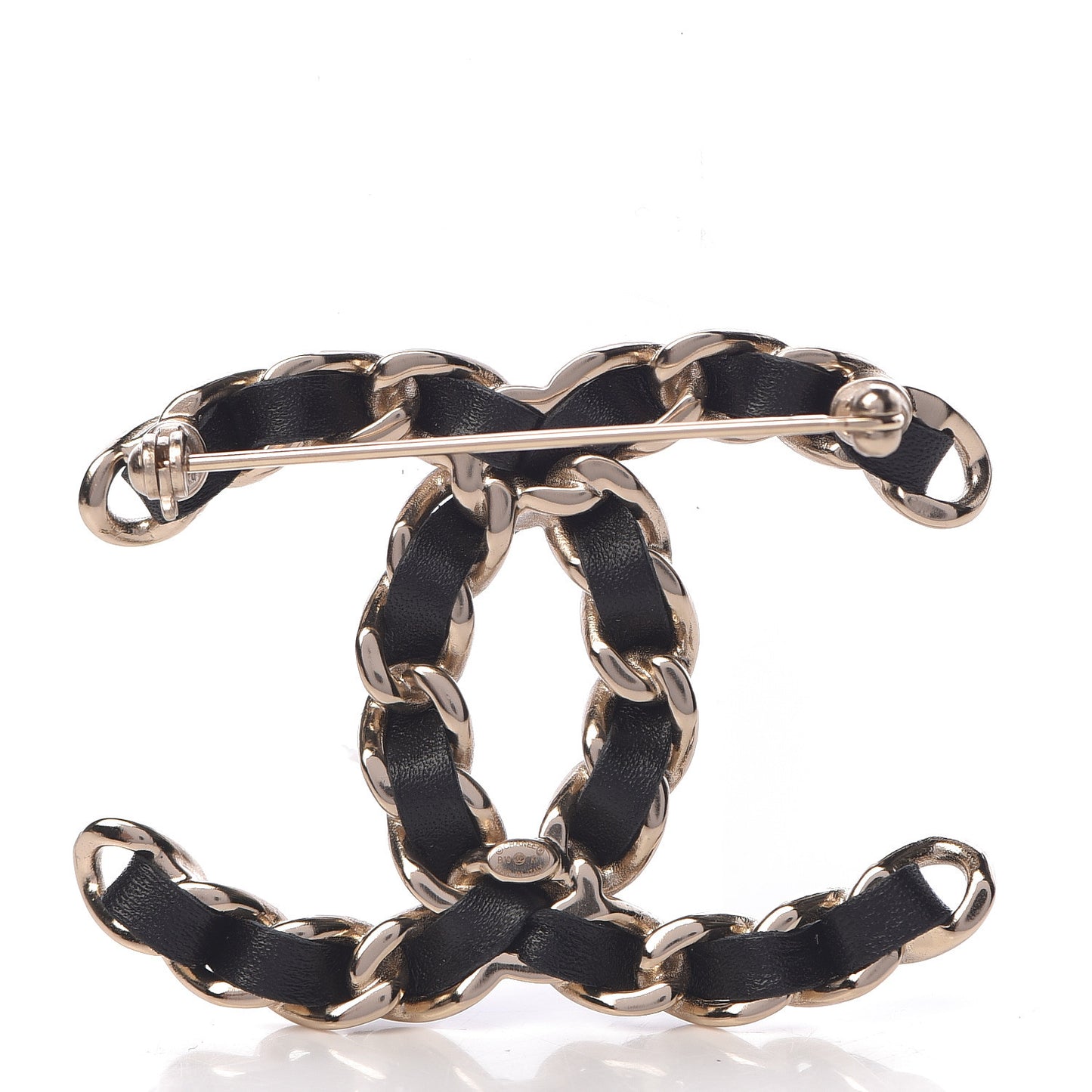 Lambskin Calfskin Chain CC Bandana Black Gold