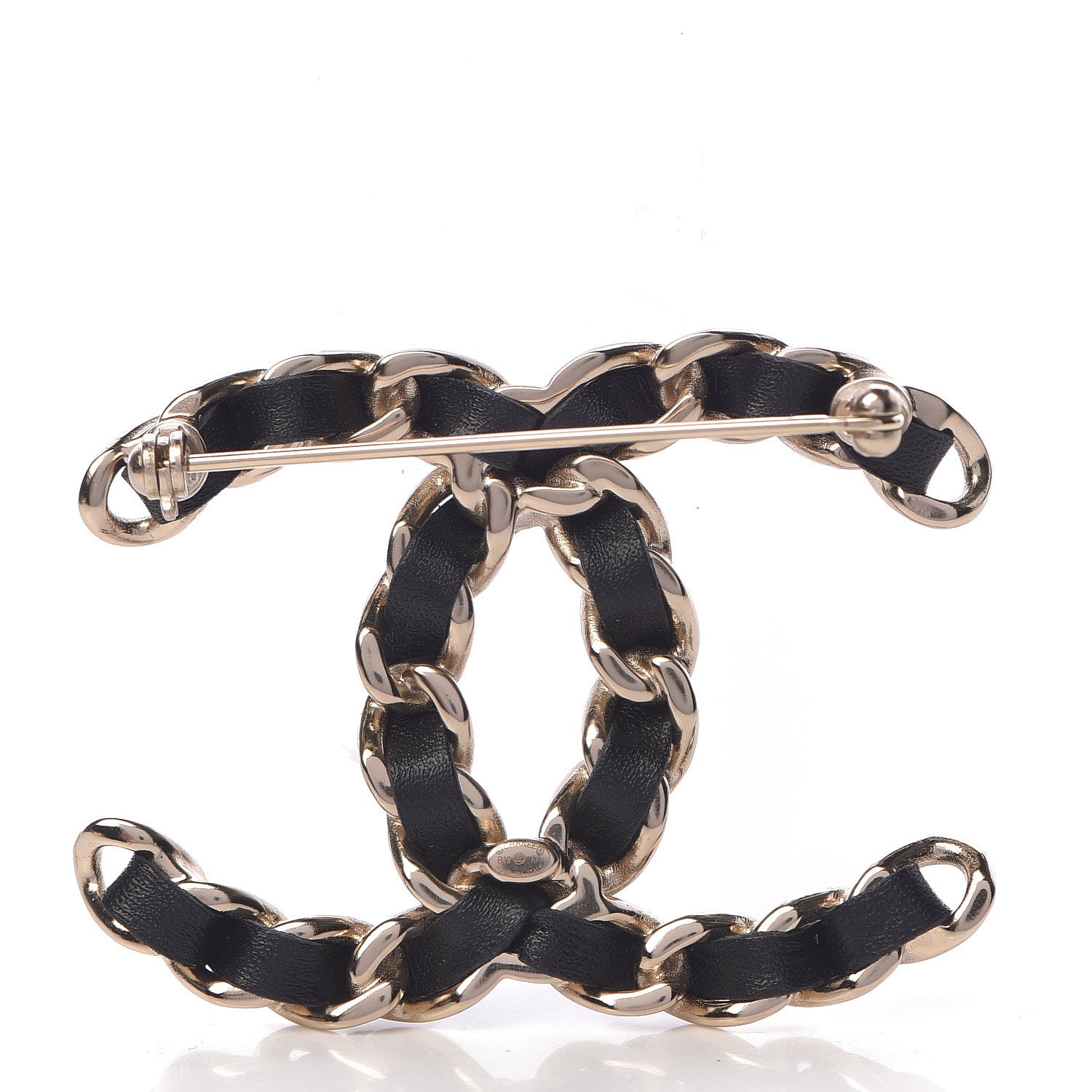 Chanel Lambskin Calfskin Chain CC Bandana Black Gold 6 of 12