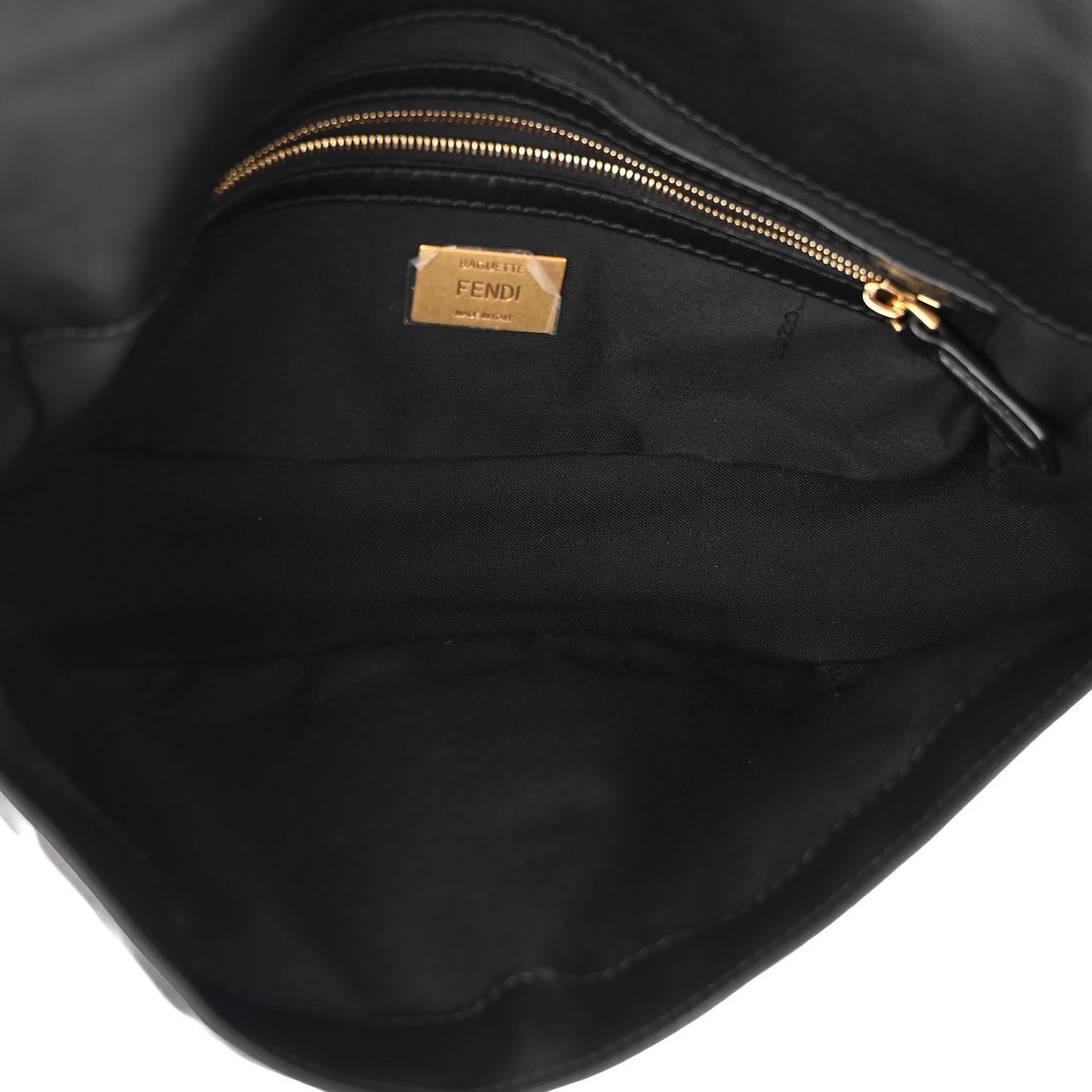 Nappa FF 1974 Embossed Baguette Black