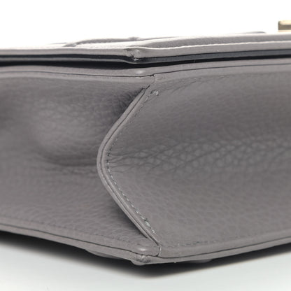Christian Dior Grained Calfskin Medium Diorama Flap Bag Grey 9 of 10
