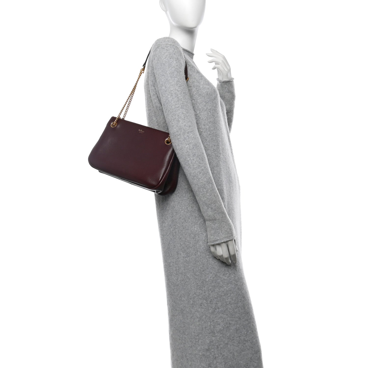 Mulberry Pebbled Lambskin Winsley Shoulder Bag Oxblood 2 of 10