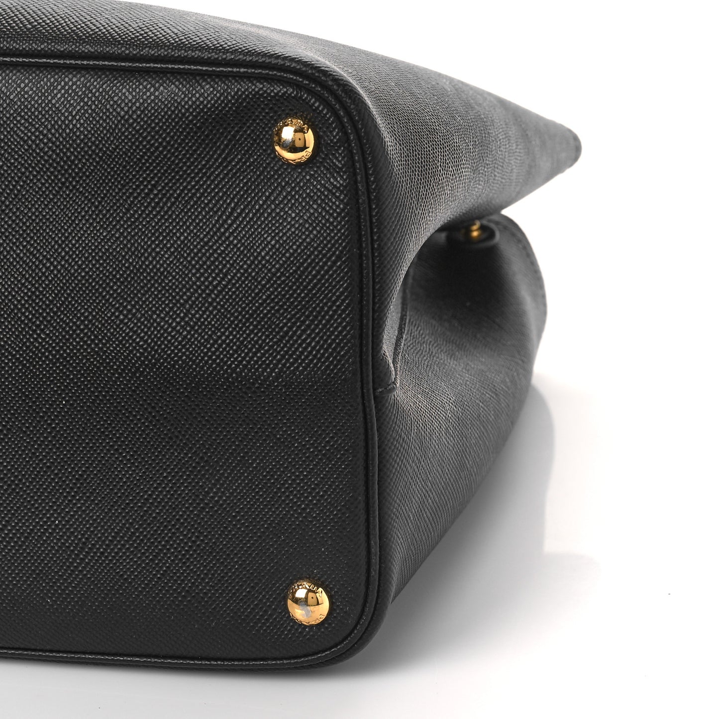 Saffiano Cuir Medium Double Bag Black Ciliegia