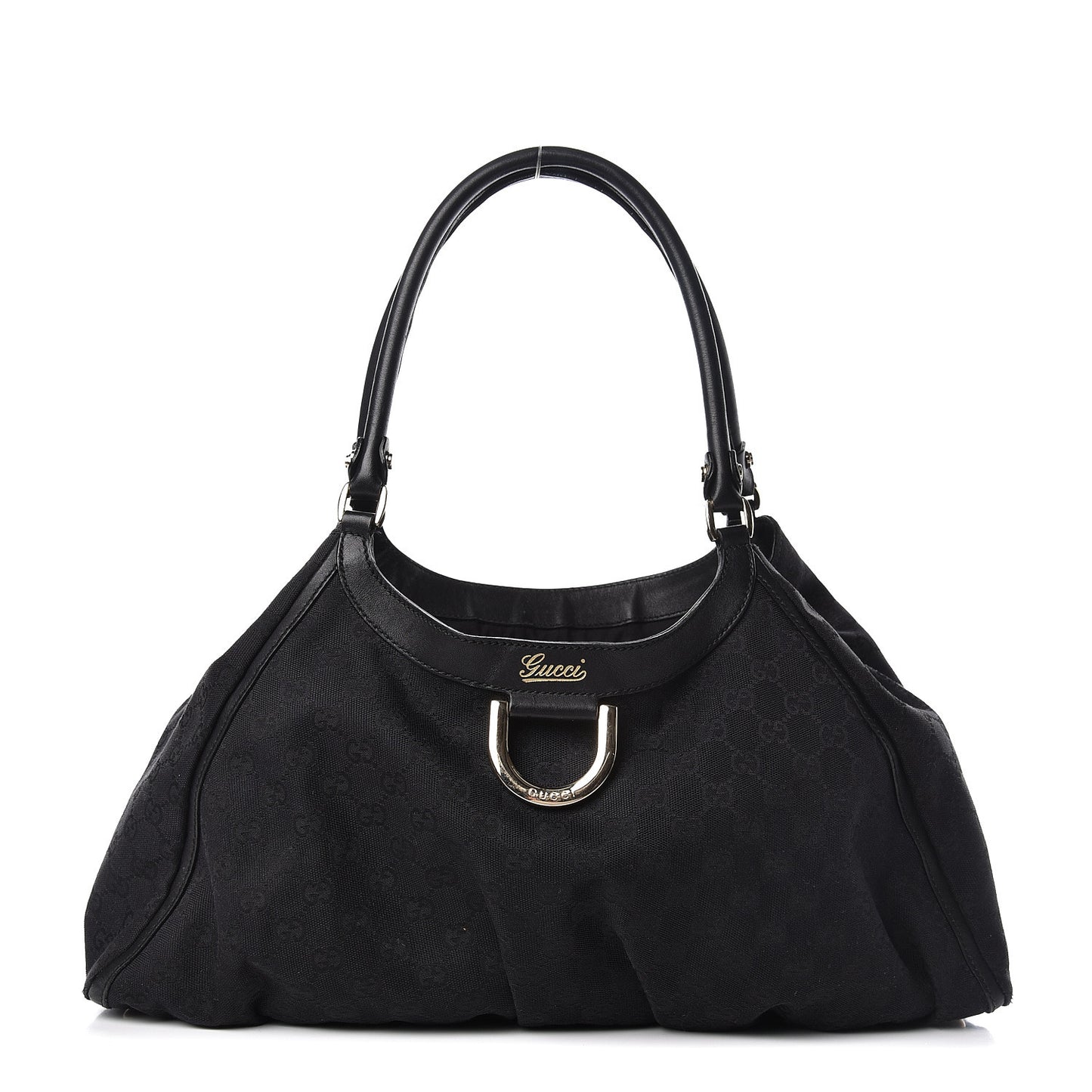 Monogram D Gold Large Shoulder Bag Black