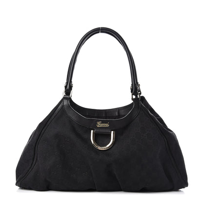 Gucci Monogram D Gold Large Shoulder Bag Black 1 of 13