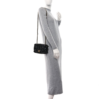 Chanel Sequin Mini Rectangular Flap Black 3 of 9